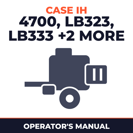 Case IH 4700 LB323 LB333 LB423 LB433 Baler Operator's Manual