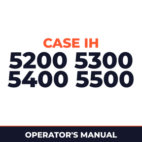 Case IH 5200 5300 5400 5500 Planter Operator's Manual