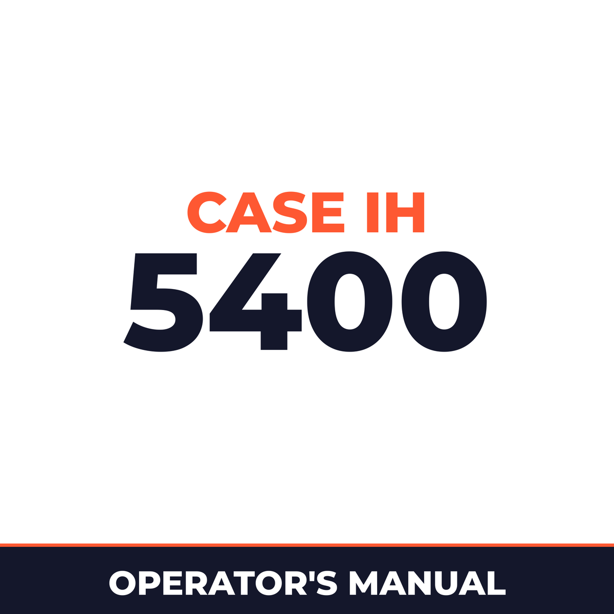 Case IH 5400 Planter Operator's Manual