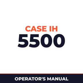 Case IH 5500 Planter Operator's Manual