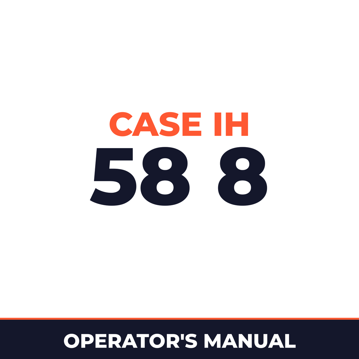 Case IH 58 8 Planter Operator's Manual