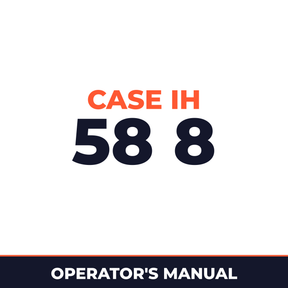 Case IH 58 8 Planter Operator's Manual