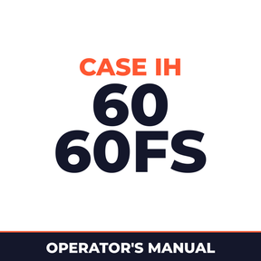 Case IH 60 60FS Hay Tool Operator's Manual