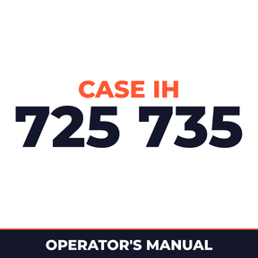 Case IH 725 735 Machine Operator's Manual