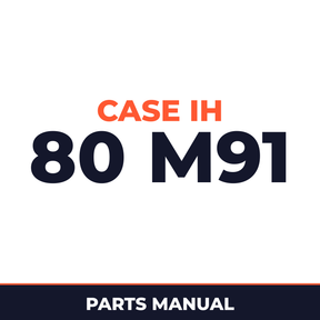 Case IH 80 M91 Hay Tool Parts Manual