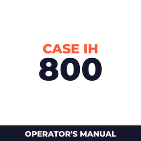 Case IH 800 Planter Operator's Manual