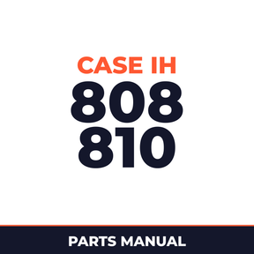 Case IH 808 810 Machine Parts Manual
