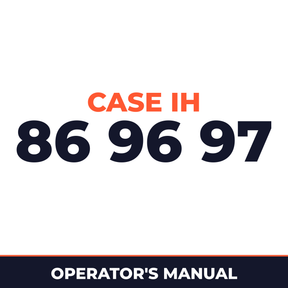 Case IH 86 96 97 Hay Tool Operator's Manual