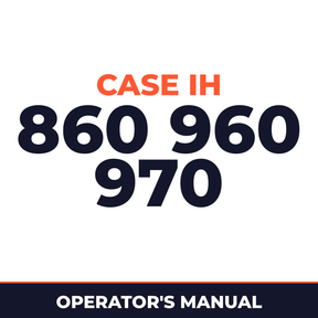 Case IH 860 960 970 Hay Tool Operator's Manual