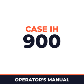 Case IH 900 Planter Operator's Manual