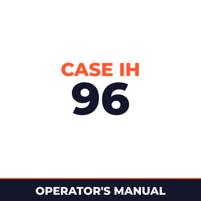 Case IH 96 Planter Operator's Manual