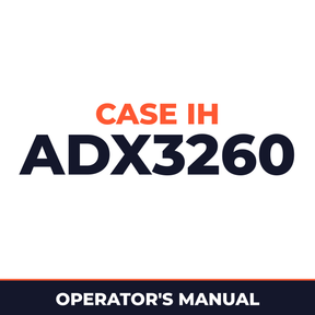 Case IH ADX3260 Planter Operator's Manual