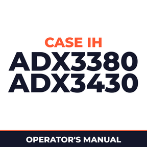 Case IH ADX3380 ADX3430 Planter Operator's Manual