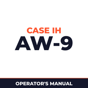 Case IH AW-9 Hay Tool Operator's Manual