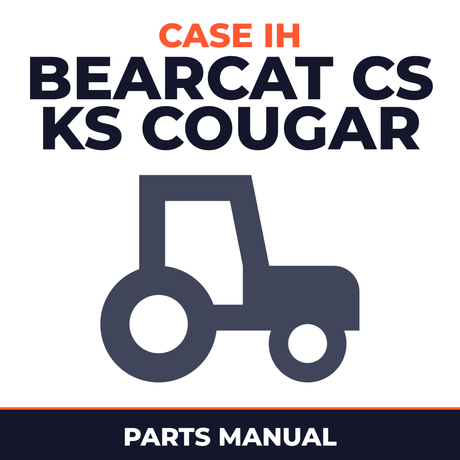 Case IH Bearcat CS KS Cougar Panther Tractor Parts Manual
