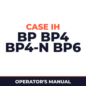 Case IH BP BP4 BP4-N BP6 Planter Operator's Manual