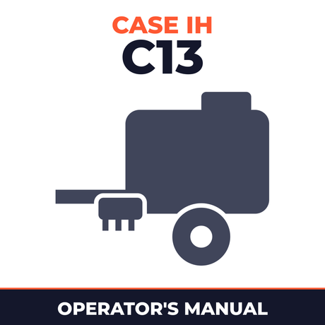 Case IH C13 Baler Operator's Manual
