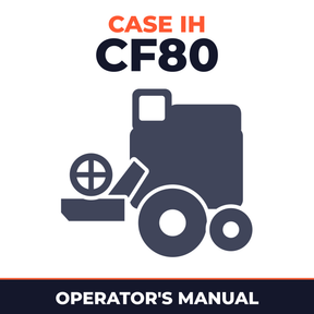Case IH CF80 Combine Operator's Manual