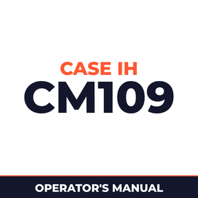 Case IH CM109 Hay Tool Operator's Manual