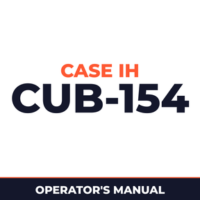 Case IH CUB-154 Hay Tool Operator's Manual