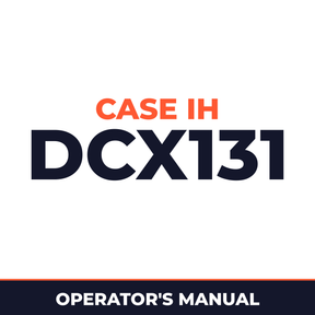 Case IH DCX131 Hay Tool Operator's Manual