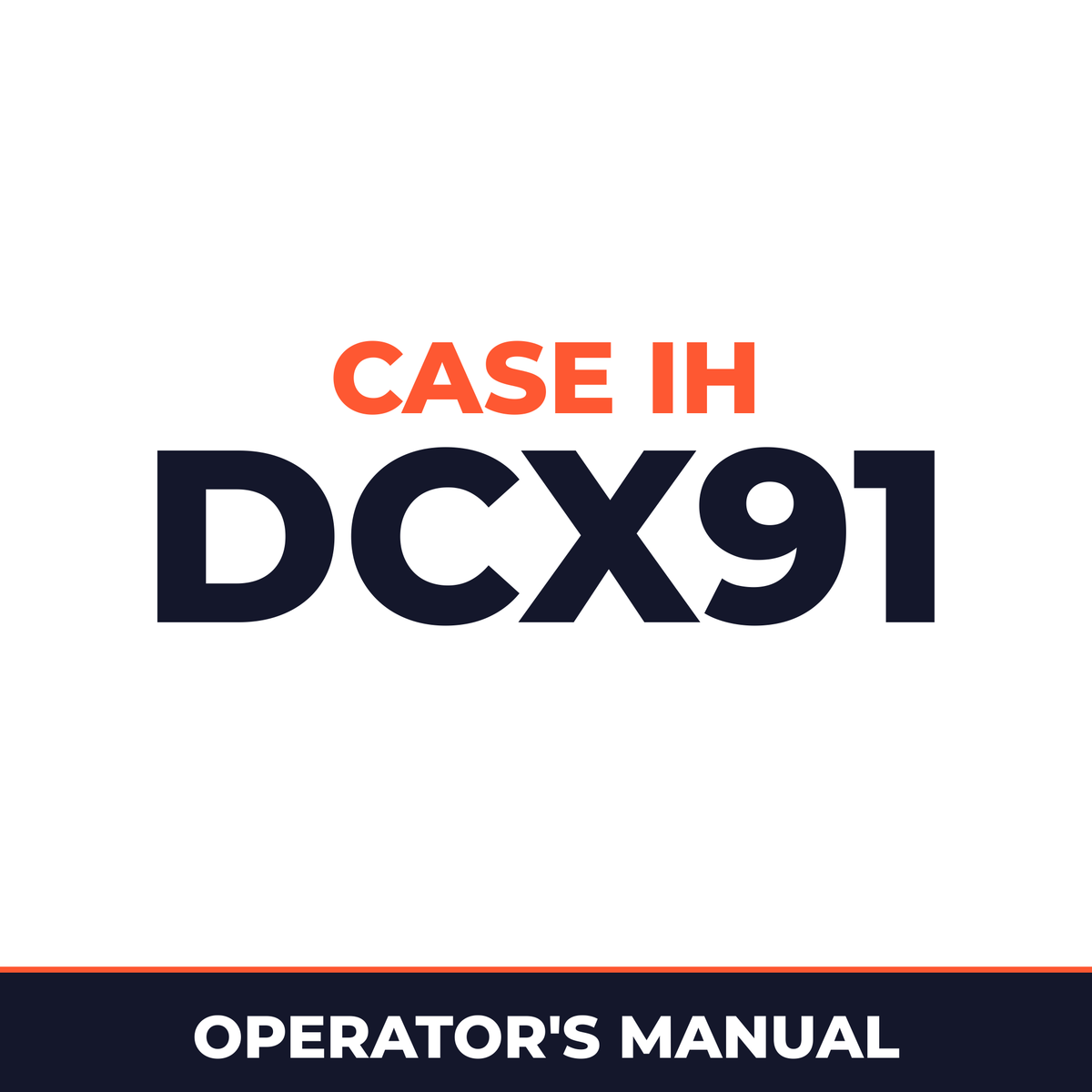 Case IH DCX91 Hay Tool Operator's Manual