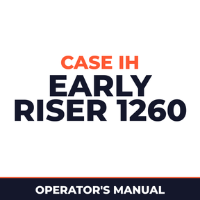 Case IH Early Riser 1260 Planter Operator's Manual