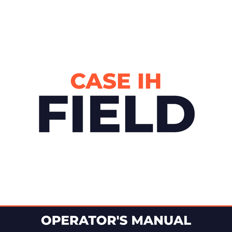Case IH Field Forage Harvester Operator's Manual
