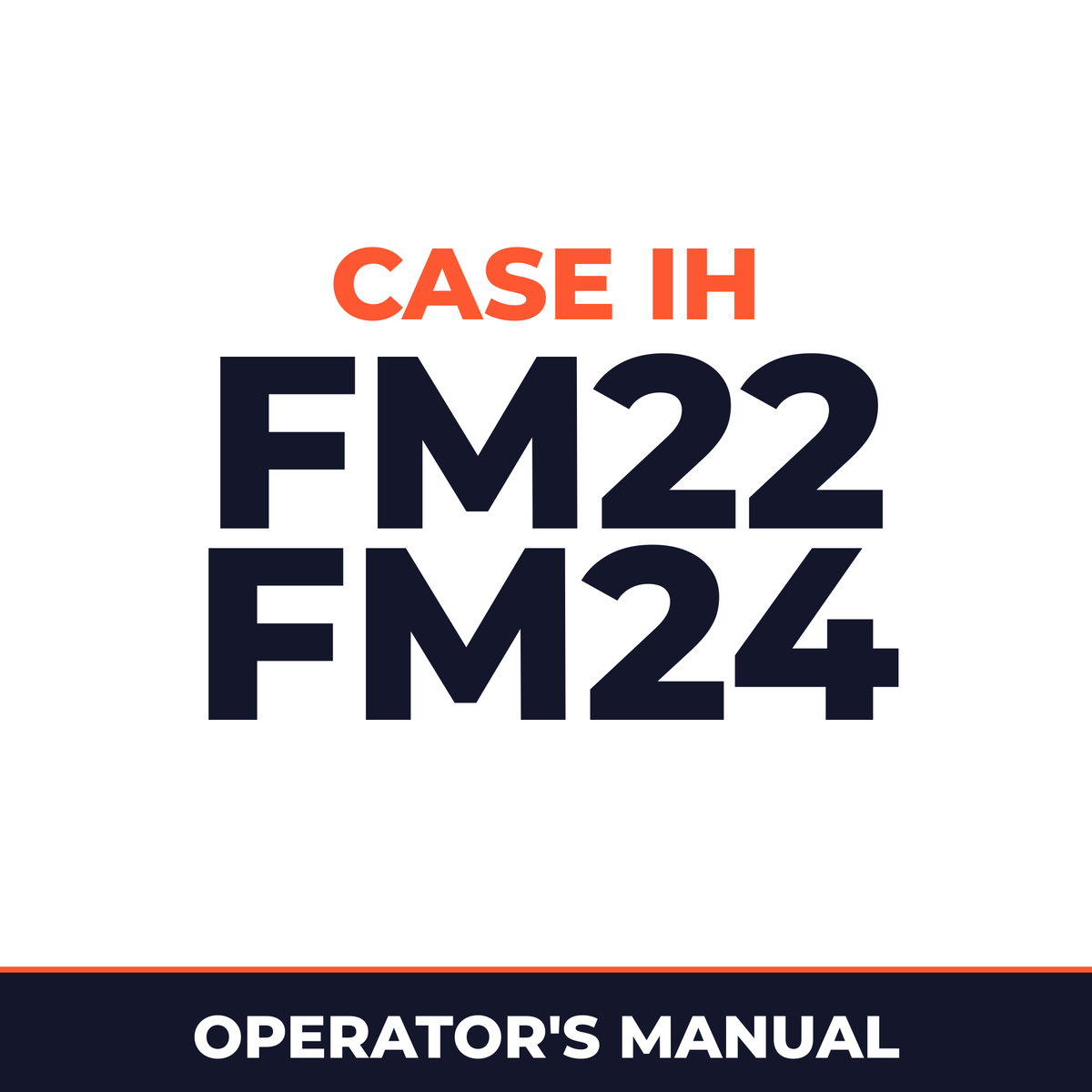 Case IH FM22 FM24 Planter Operator's Manual