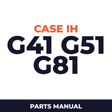 Case IH G41 G51 G81 Hay Tool Parts Manual