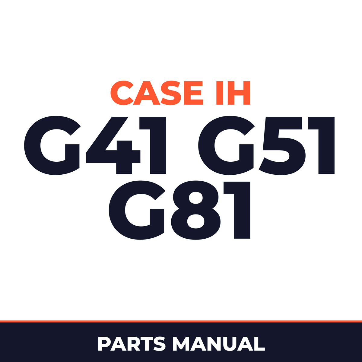 Case IH G41 G51 G81 Hay Tool Parts Manual