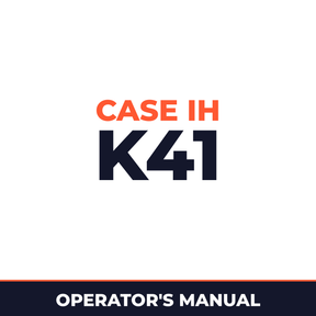 Case IH K41 Hay Tool Operator's Manual