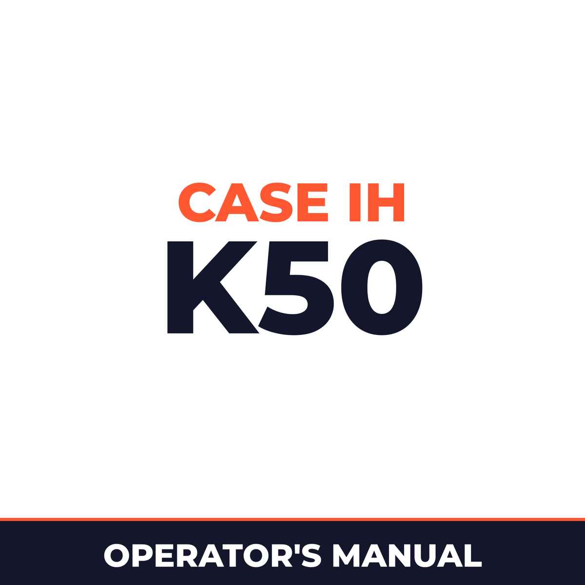 Case IH K50 Planter Operator's Manual