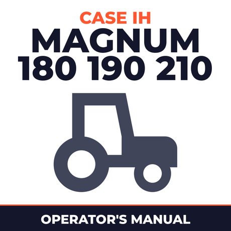Case IH Magnum 180 190 210 Tractor Operator's Manual