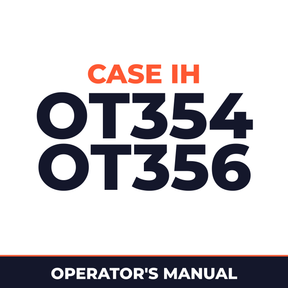 Case IH OT354 OT356 Planter Operator's Manual