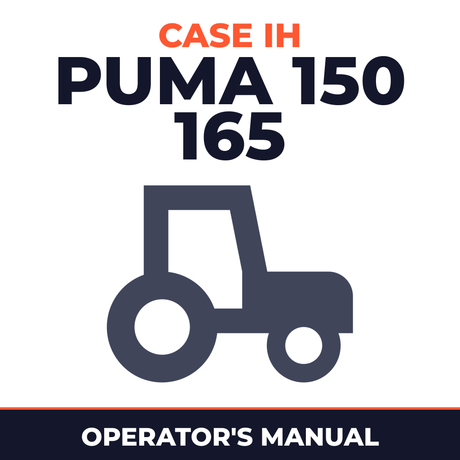Case IH Puma 150 165 Tractor Operator's Manual