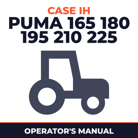 Case IH Puma 165 180 195 210 225 Tractor Operator's Manual
