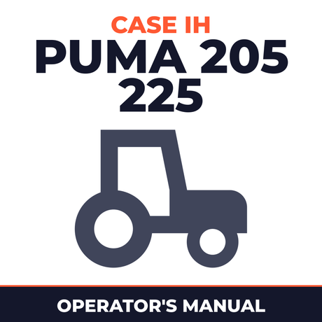 Case IH Puma 205 225 Tractor Operator's Manual