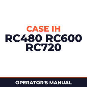 Case IH RC480 RC600 RC720 Hay Tool Operator's Manual