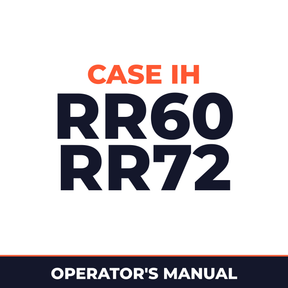 Case IH RR60 RR72 Hay Tool Operator's Manual