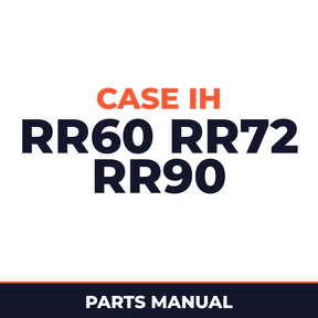 Case IH RR60 RR72 RR90 Hay Tool Parts Manual