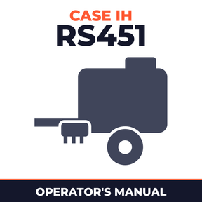 Case IH RS451 Baler Operator's Manual