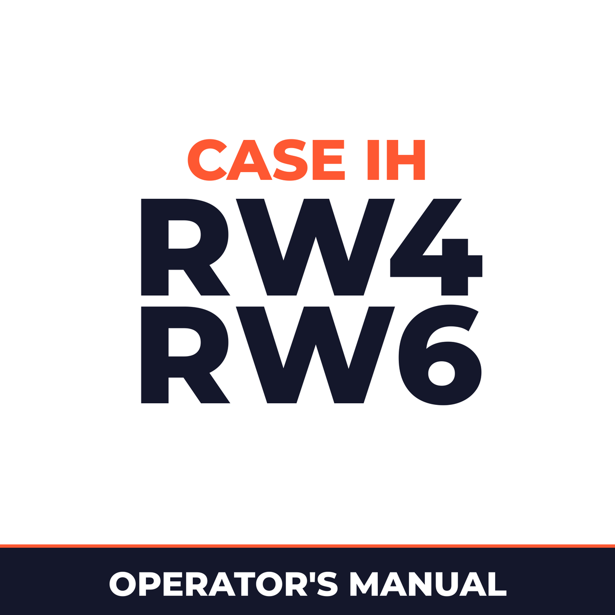 Case IH RW4 RW6 Hay Tool Operator's Manual