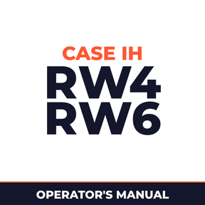 Case IH RW4 RW6 Hay Tool Operator's Manual
