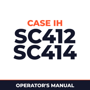 Case IH SC412 SC414 Hay Tool Operator's Manual