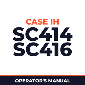 Case IH SC414 SC416 Hay Tool Operator's Manual