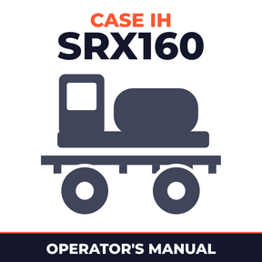 Case IH SRX160 Sprayer Operator's Manual