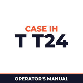 Case IH T T24 Machine Operator's Manual