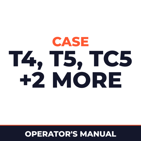 Case IH T4, T5, TC5, TD5, TDC5 Operators Manual