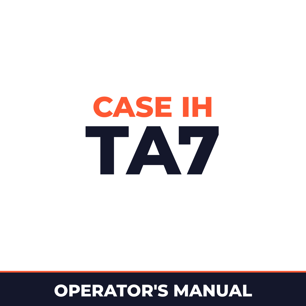 Case IH TA7 Hay Tool Operator's Manual